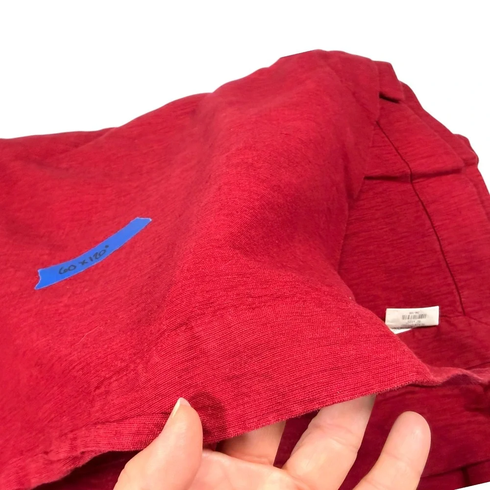 Crate & Barrel 60x120 Black Cherry Red Linden Tablecloth Textured Holiday